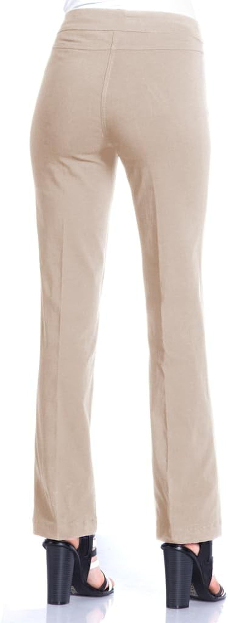 Women'S Wide Band Pull-On Relaxed Leg Pant with Tummy Control
